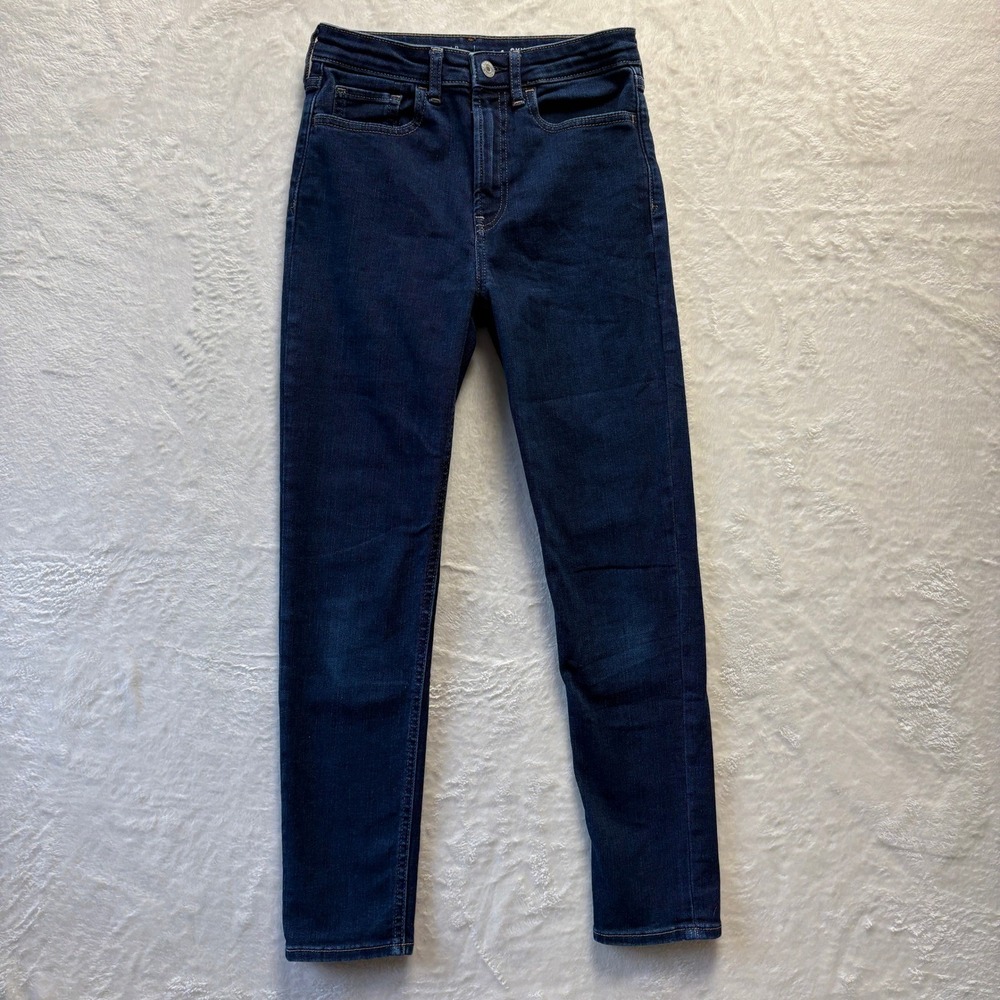 Gap Teen Jeans Girls Sz 14 Sky High Skinny Ankle Dark Wash Stretch Denim‎